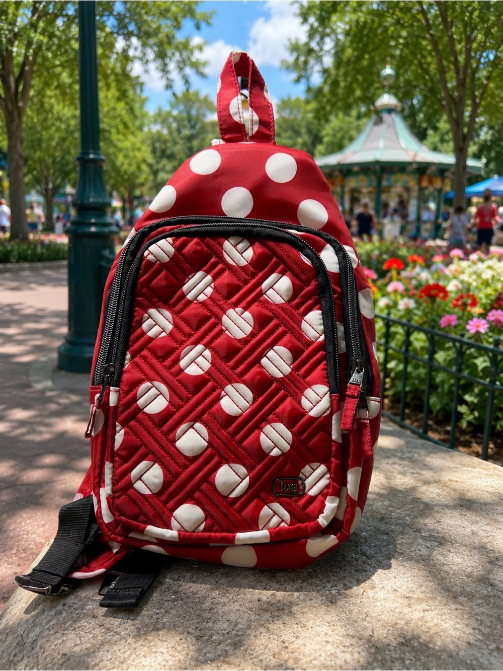 Lug Scurry Sling Bag - Crimson Large Dot
